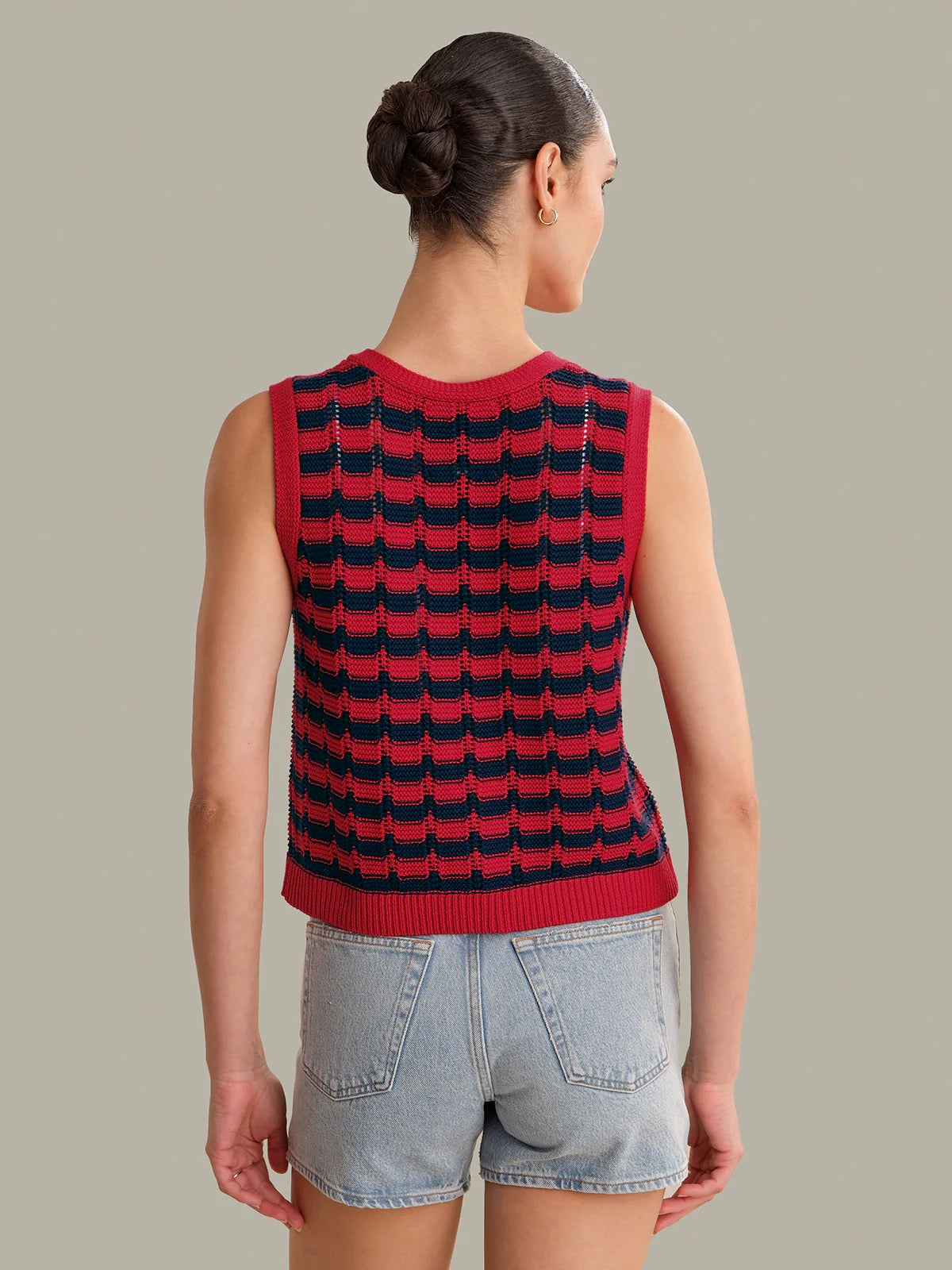 525 America Women's Isla Striped Button Front Vest
