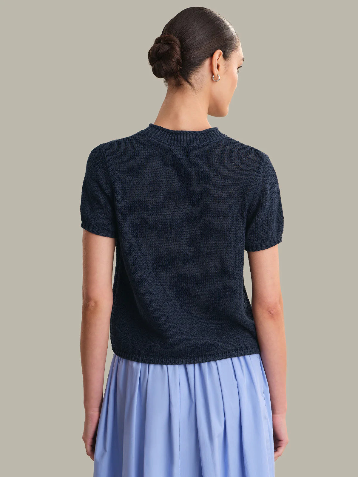 525 America Roll Edge Short Sleeve Sweater