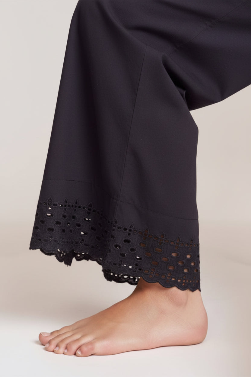 Grade & Gather Cotton Eyelet Hem Snuggle Pants