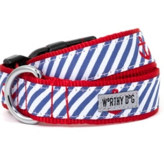 Navy Stripe Anchors Collar