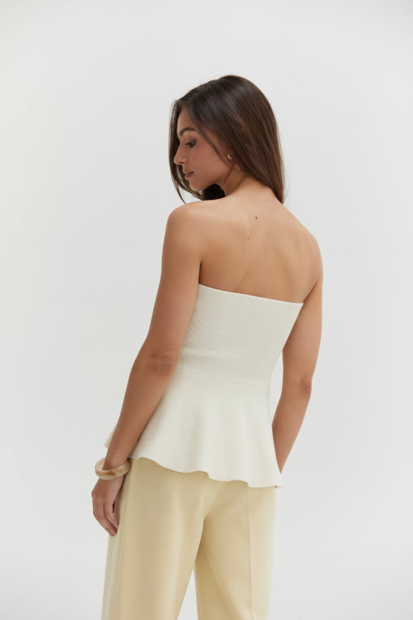 Crescent Bella Knit Peplum Top
