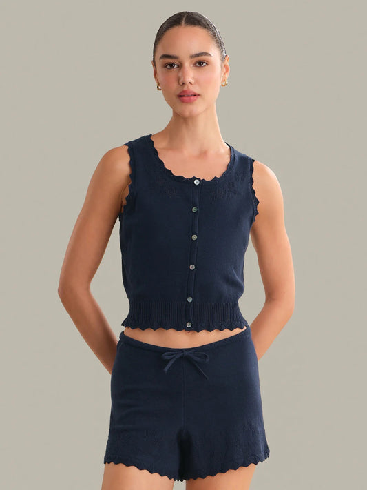 525 America Women's Valentina Button Down Sleeveless Top