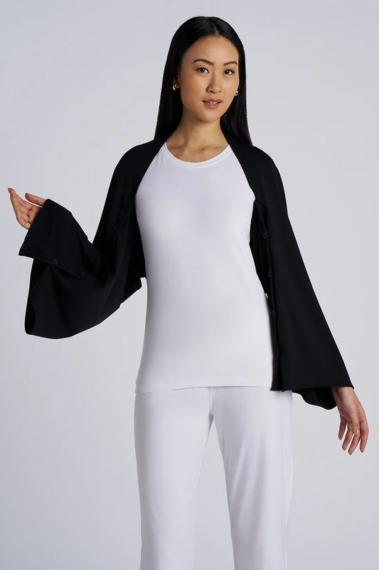 Coolibar Button-Up Convertible Wrap | Black