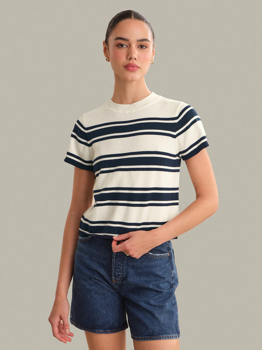 525 America Women's Nerida Striped Sweater Tee