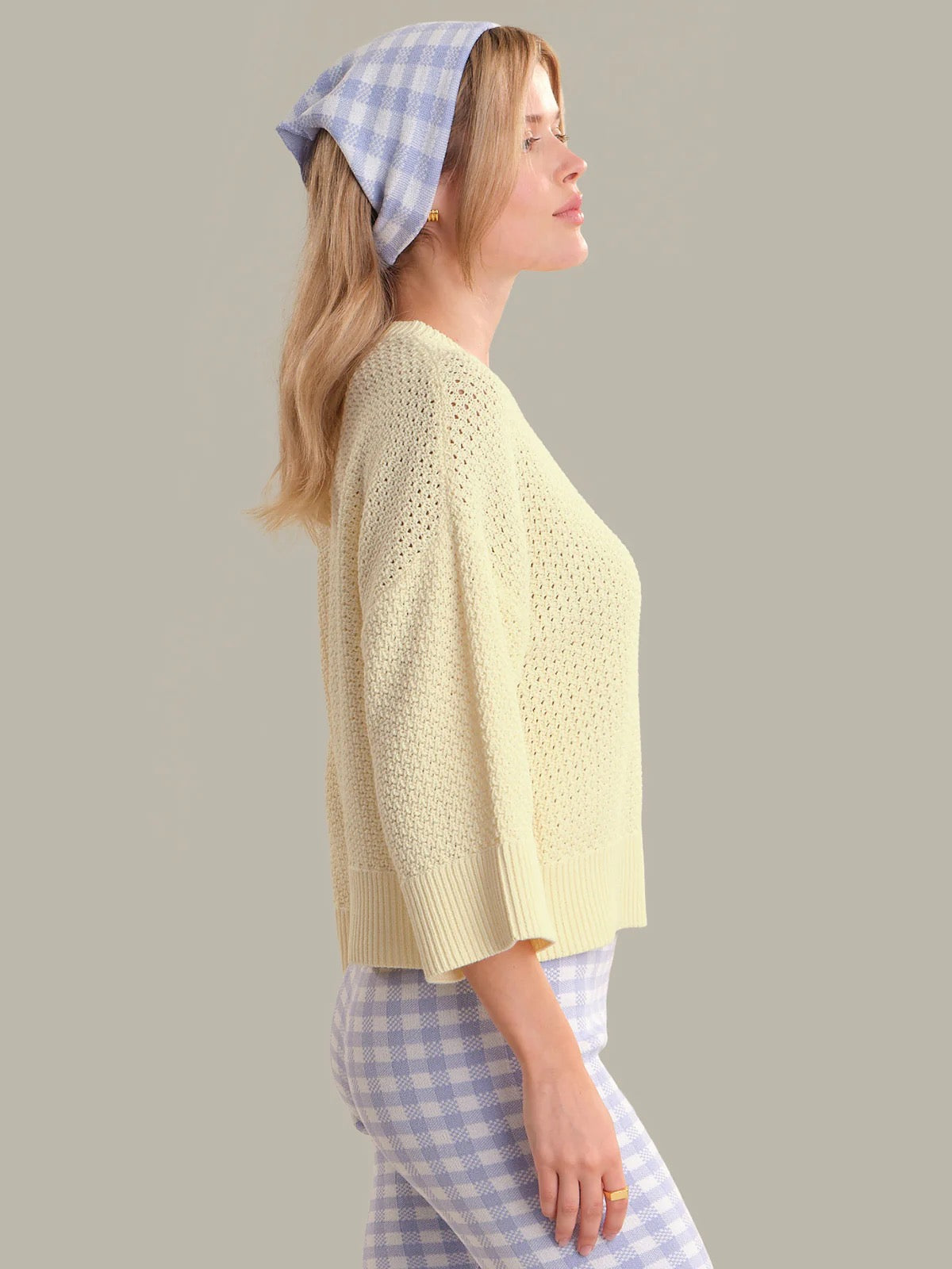 525 America Sequoia Oversized Boxy T-Shirts Women's Sweater Lemon Icing