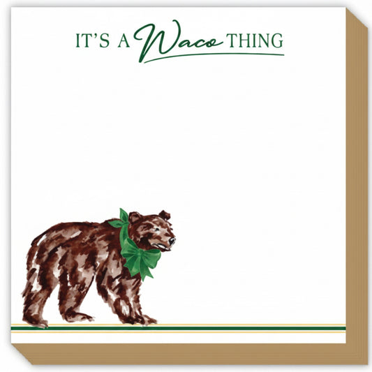 Waco Thing Bear with Green & Gold Bandana Luxe Pad