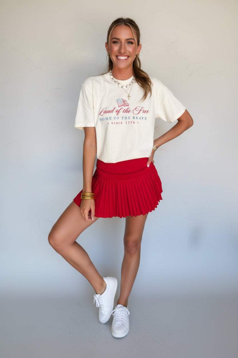Pierce + Pine Land of the Free Watercolor Tee