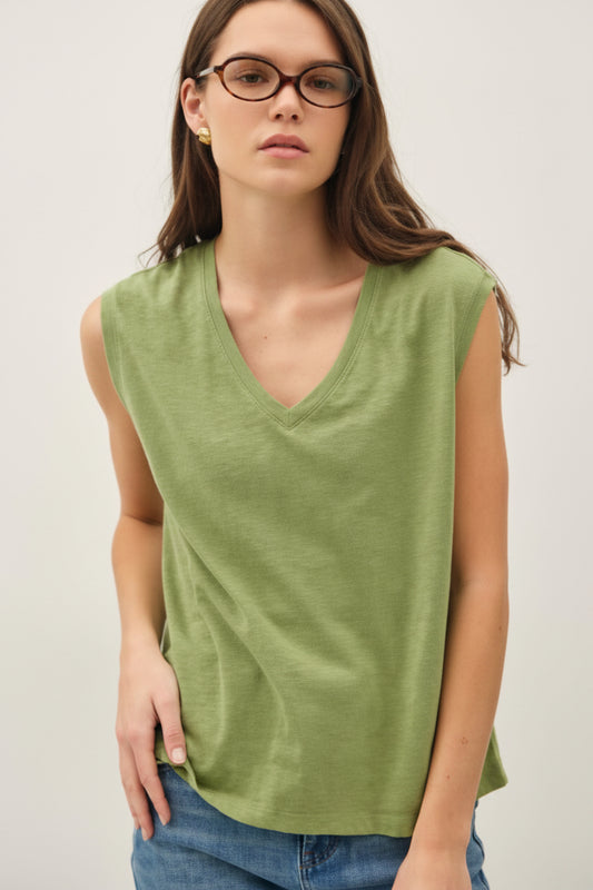 Be Cool V-Neck Boxy Tank Tee