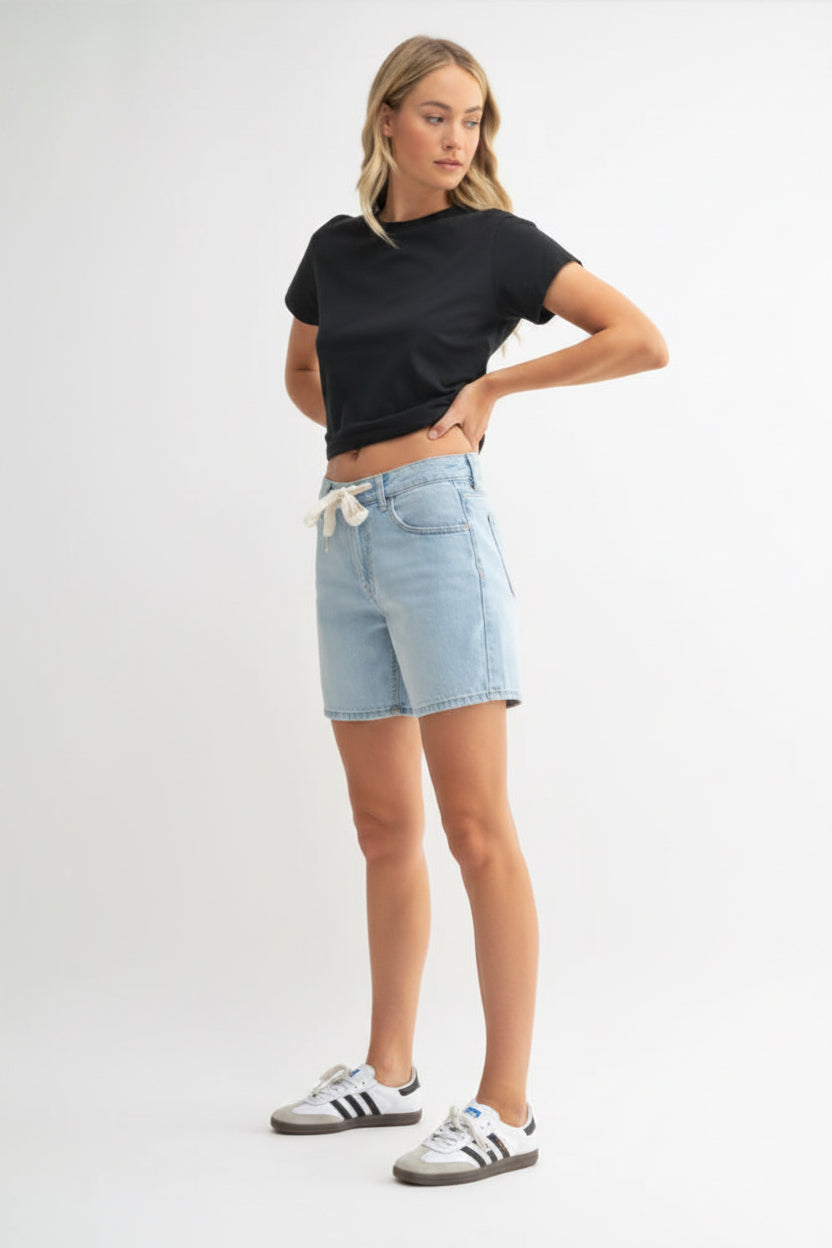 JBD Lightweight Tie Waist Longer Shorts