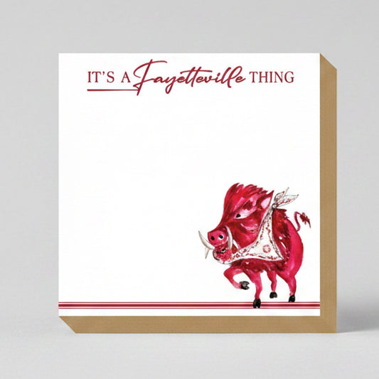 Fayetteville Thing Hog with White Bandana Luxe Pad