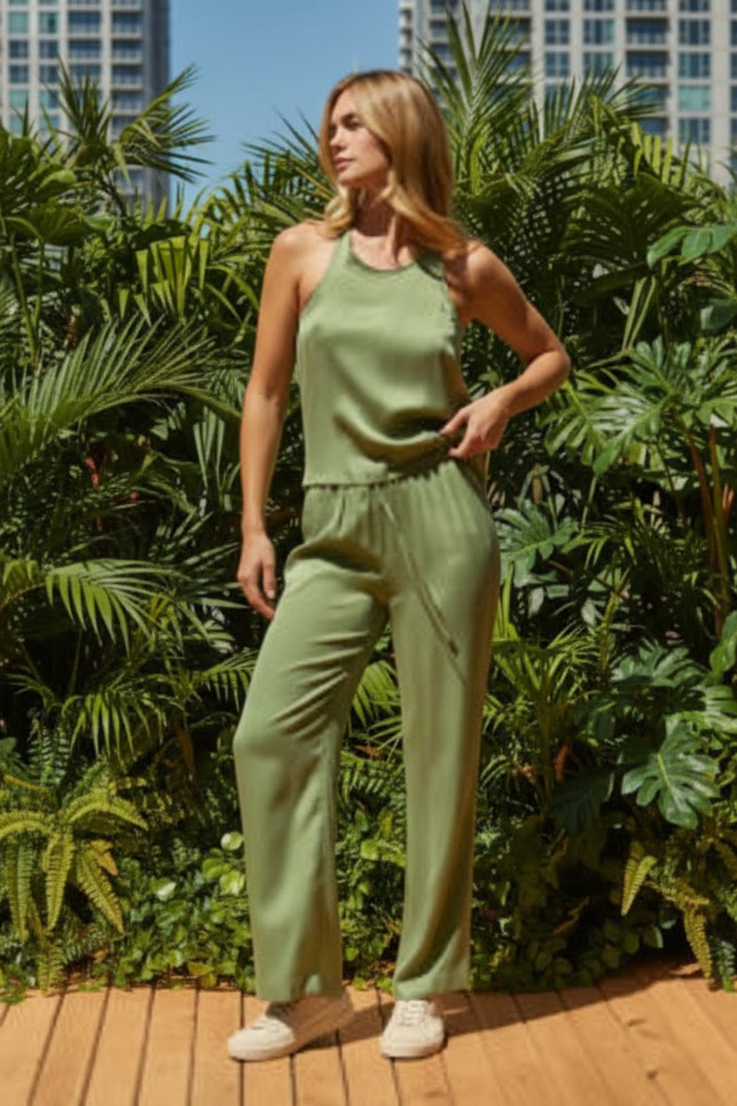 Crescent Amelia Pull On Cupro Pants
