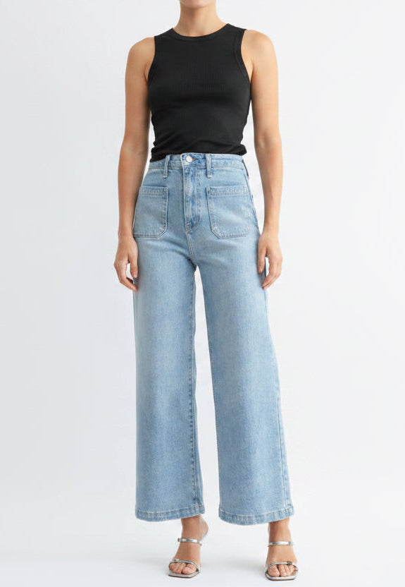 JBD Patch Pocket Wide Leg Jeans