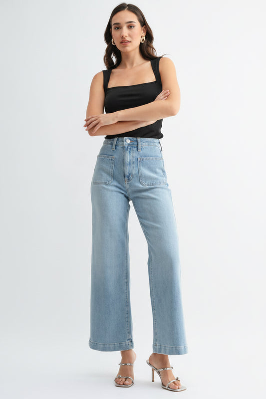 JBD Patch Pocket Wide Leg Jeans