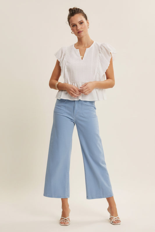 In February Stretchy Cotton Linen Ankle Pants