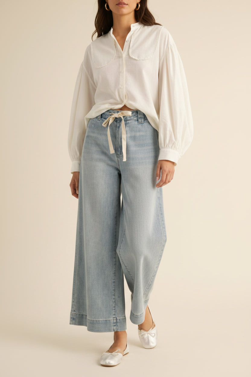 Miou Muse Washed Denim Pants