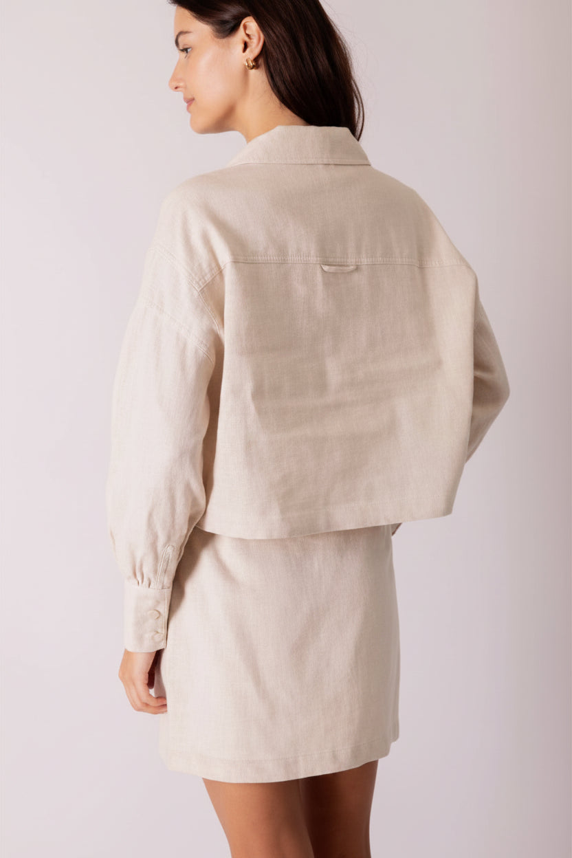 P.CILL Linen Cargo Style Skort