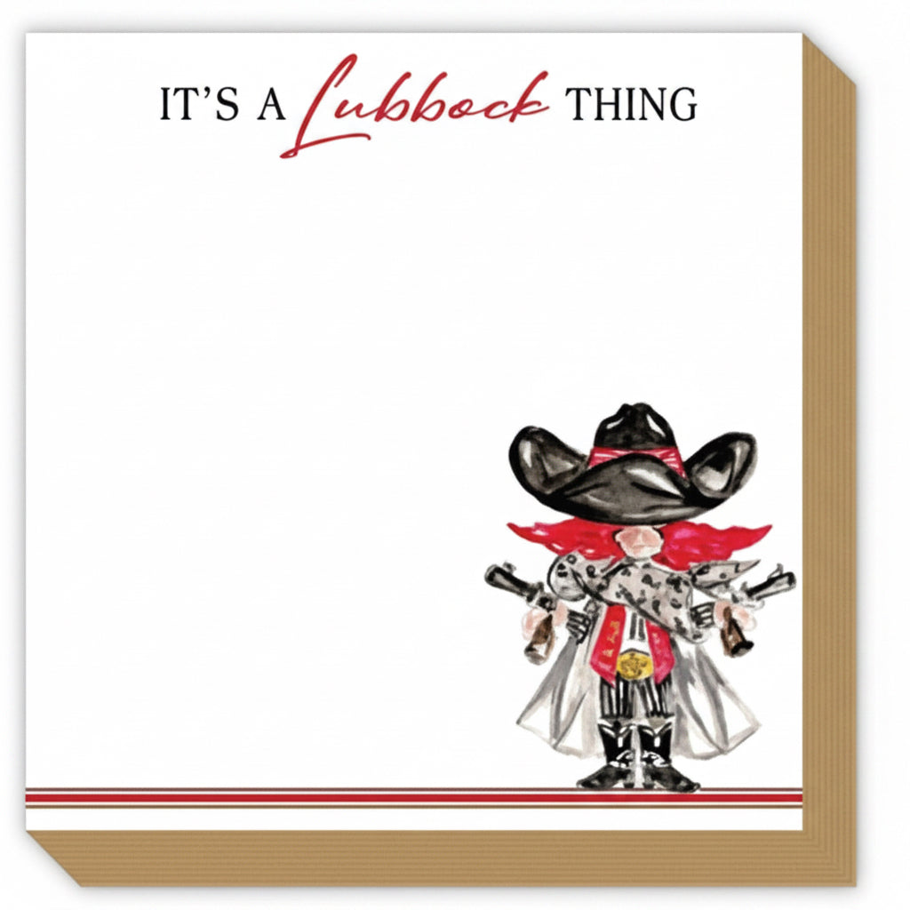 Lubbock Thing Raider Red & Black Luxe Pad