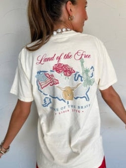 Pierce + Pine Land of the Free Watercolor Tee